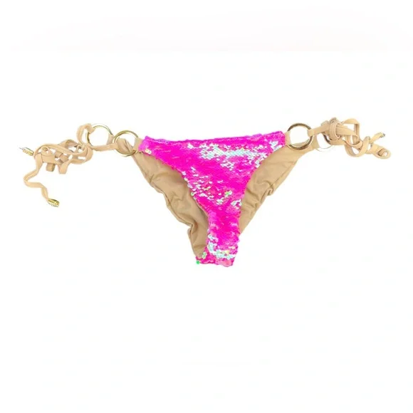BEACH BUNNY "Siren Song" Sequin Bikini Bottoms - S - Picture 1 of 5